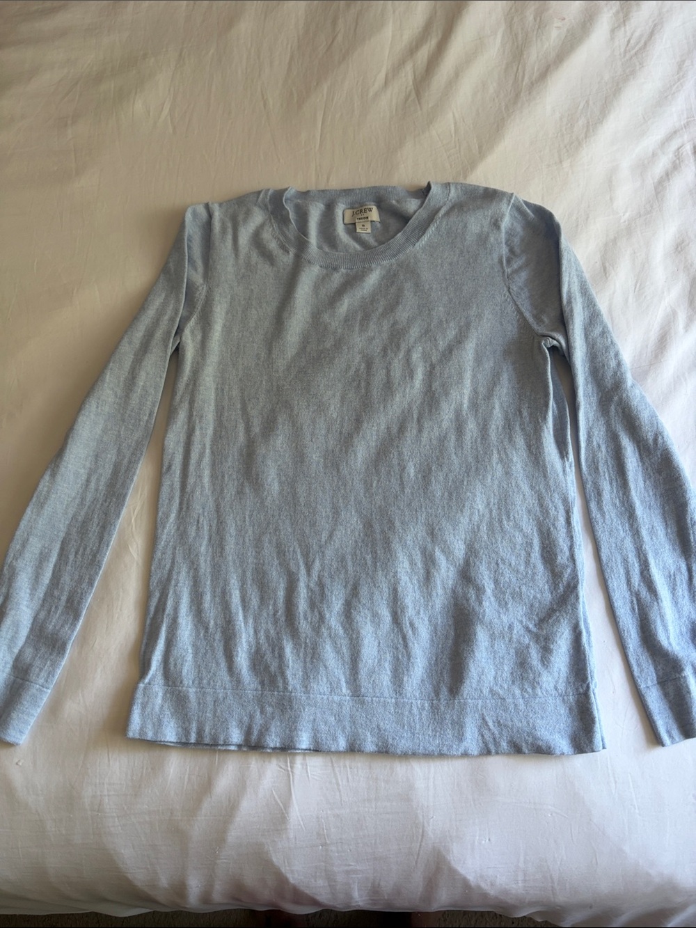 J. Crew Pastel Blue Long-Sleeve Crewneck Sweater. Women’s size Small